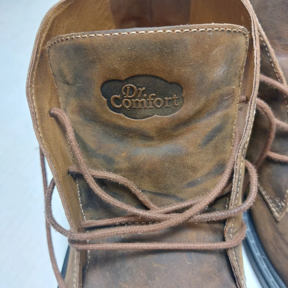 Dr. Comfort Orthopedic Reliefs Brown Leather Boots Size 13